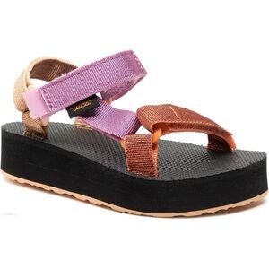 Girl's Midform Universal Metallic Sandal Platform Colorful Kids 8 toddler